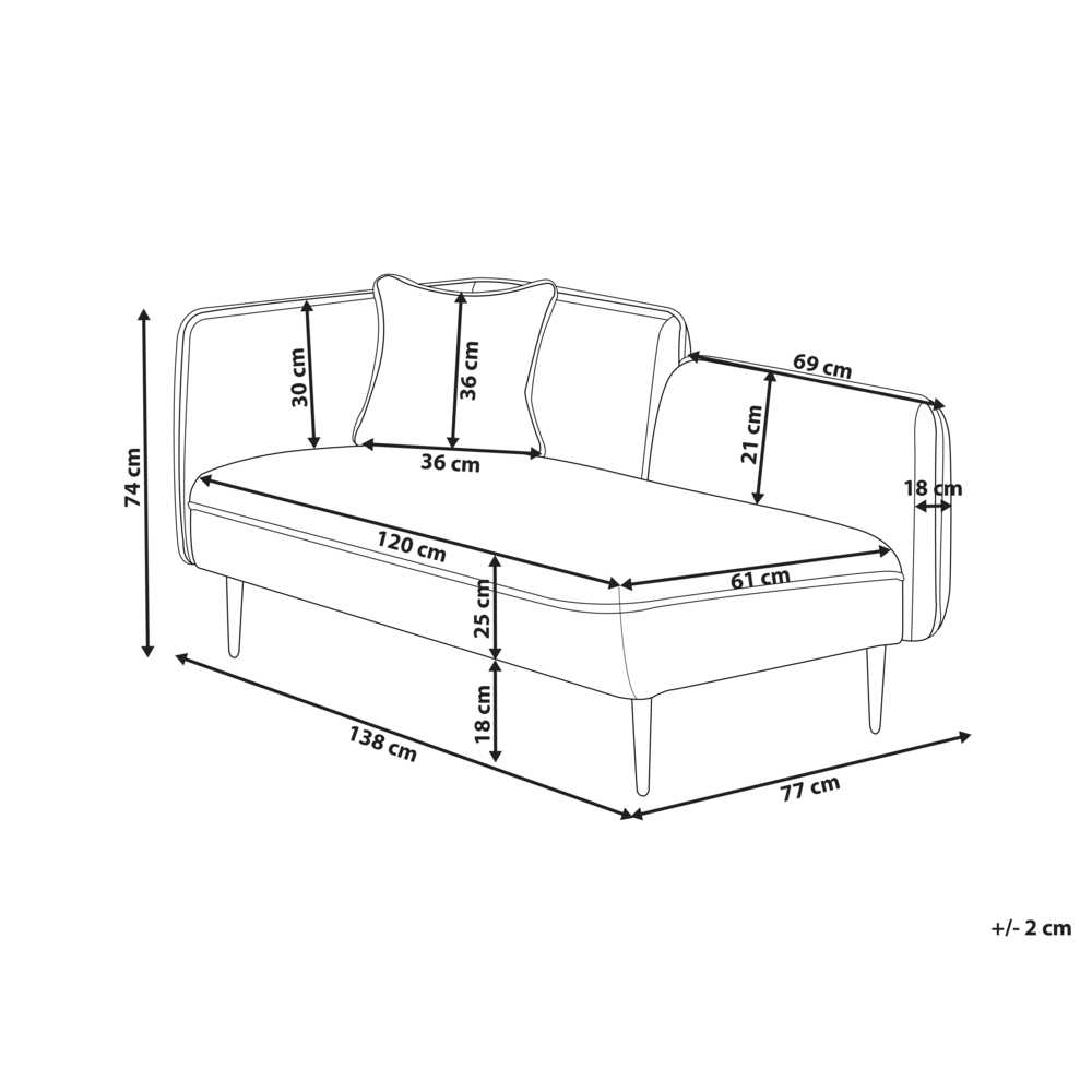 Sofa Beliani Kairysis gultas CHEVANNES iš „boucle“ audinio, garstyčių spalvos