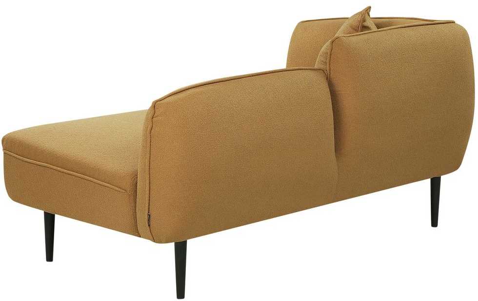 Sofa Beliani Kairysis gultas CHEVANNES iš „boucle“ audinio, garstyčių spalvos
