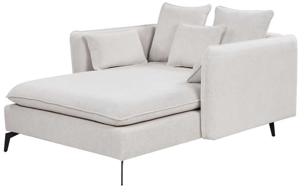 Sofa Beliani Šezlongas CHARMES šviesiai smėlio spalvos