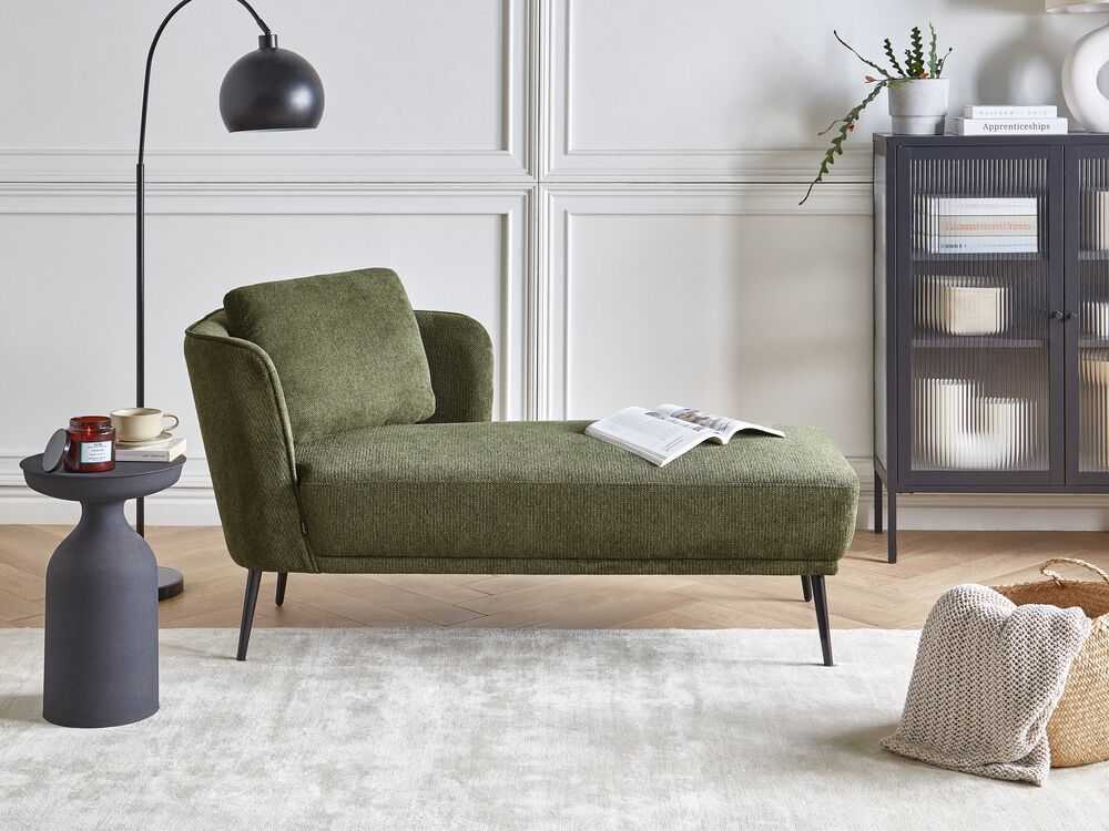 Sofa Beliani Kairysis gultas ARTHEZE tamsiai žalias