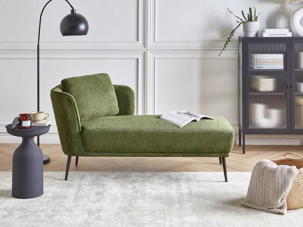 Sofa Beliani Kairysis gultas ARTHEZE tamsiai žalias