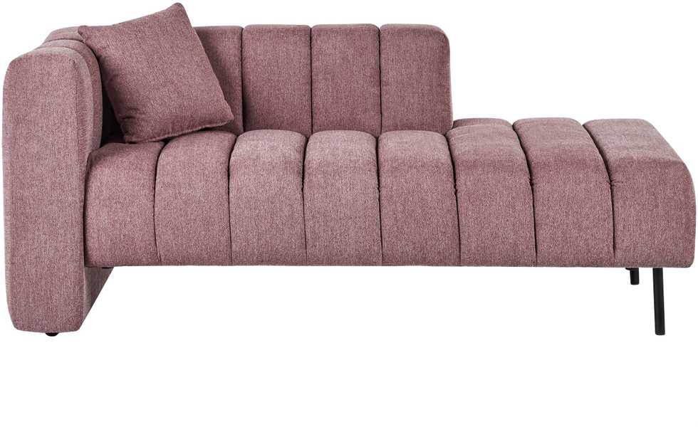 Sofa Beliani Kairysis šezlongas LANNILS rožinis
