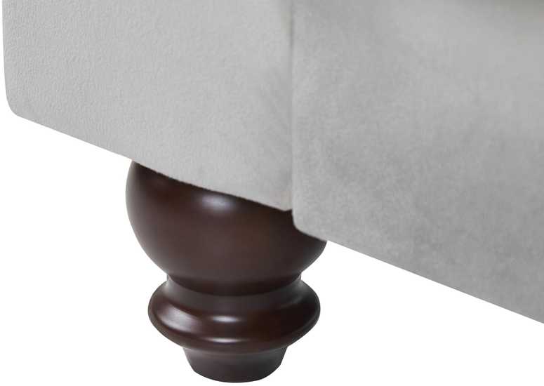 Sofa Beliani Kairinis šezlongas LORMONT veliūrinis, šviesiai pilkas