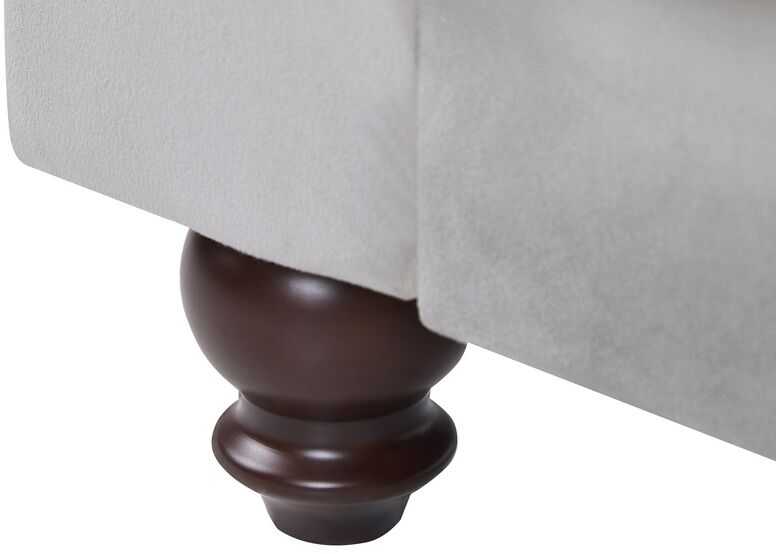 Sofa Beliani Kairinis šezlongas LORMONT veliūrinis, šviesiai pilkas
