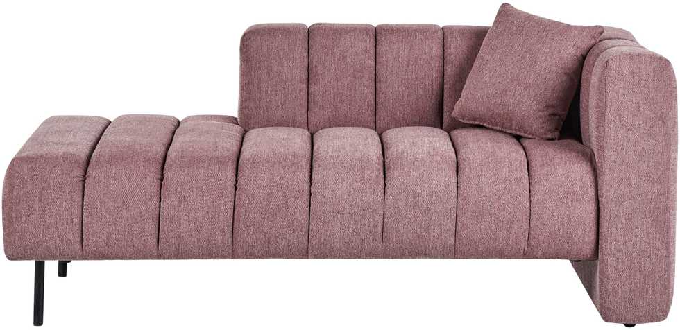 Sofa Beliani Dešininis gultas LANNILS rožinės spalvos