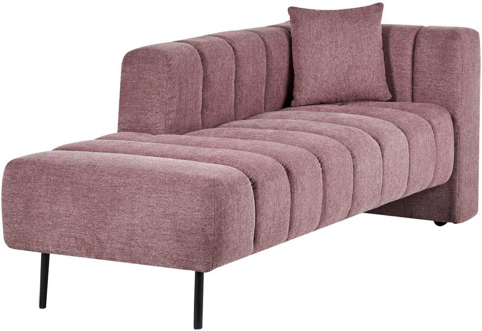 Sofa Beliani Dešininis gultas LANNILS rožinės spalvos