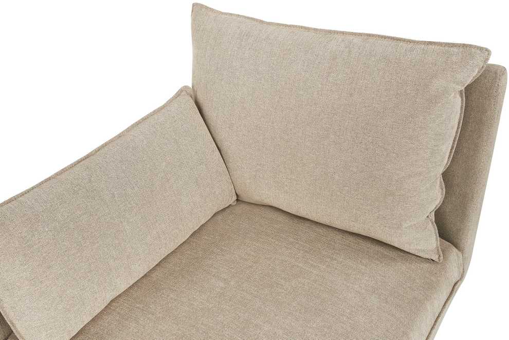Beliani Dešininė gulto sofa YERRES smėlio spalvos