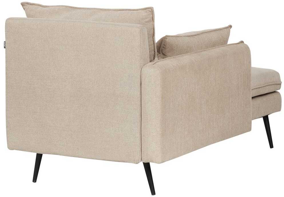 Beliani Dešininė gulto sofa YERRES smėlio spalvos