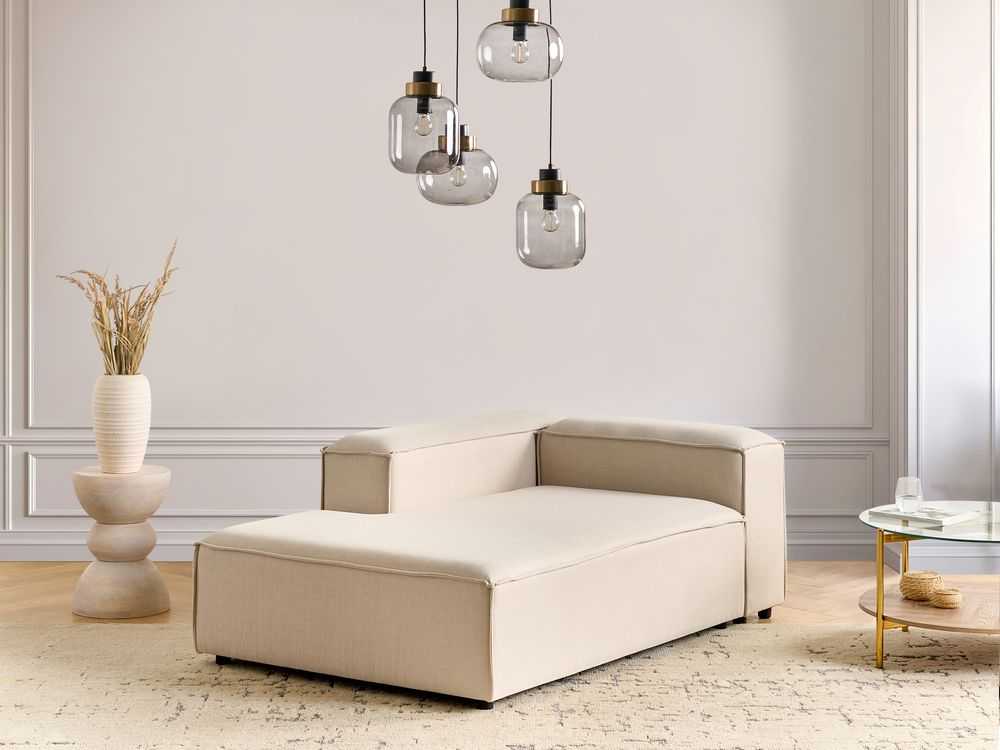 Sofa Beliani Dešininis szezlongas ARDAL, smėlio spalvos