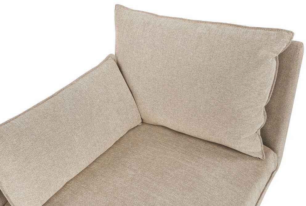 Beliani Dešininė gulto sofa YERRES smėlio spalvos