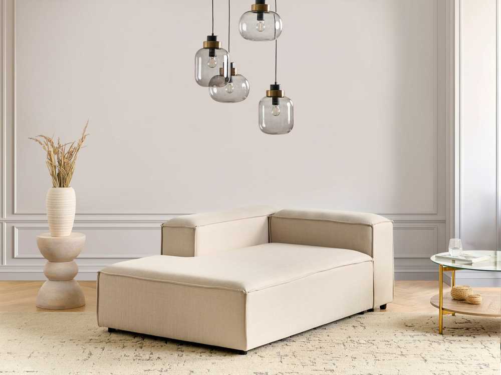 Sofa Beliani Dešininis szezlongas ARDAL, smėlio spalvos