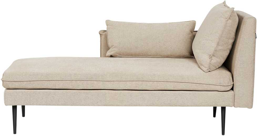 Beliani Dešininė gulto sofa YERRES smėlio spalvos