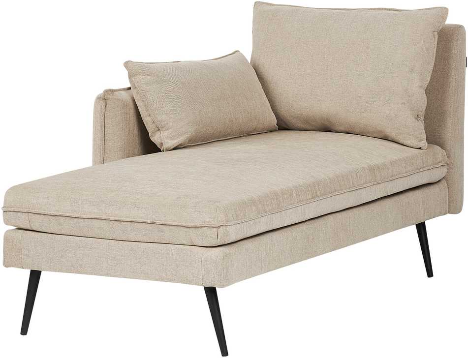 Beliani Dešininė gulto sofa YERRES smėlio spalvos