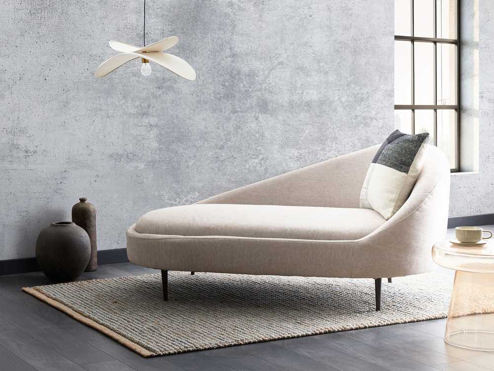 Beliani Dešininė gulto sofa VALREAS smėlio spalvos