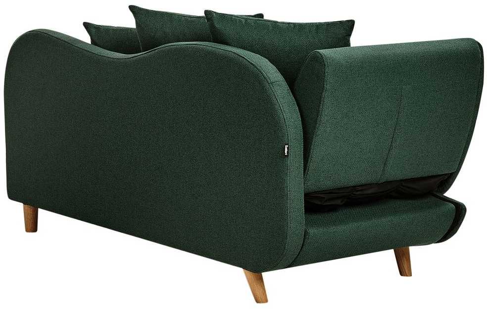 Sofa Beliani Kairinis sėdimas gultas MERI su daiktadėže, sintetinė lininė medžiaga, žalias