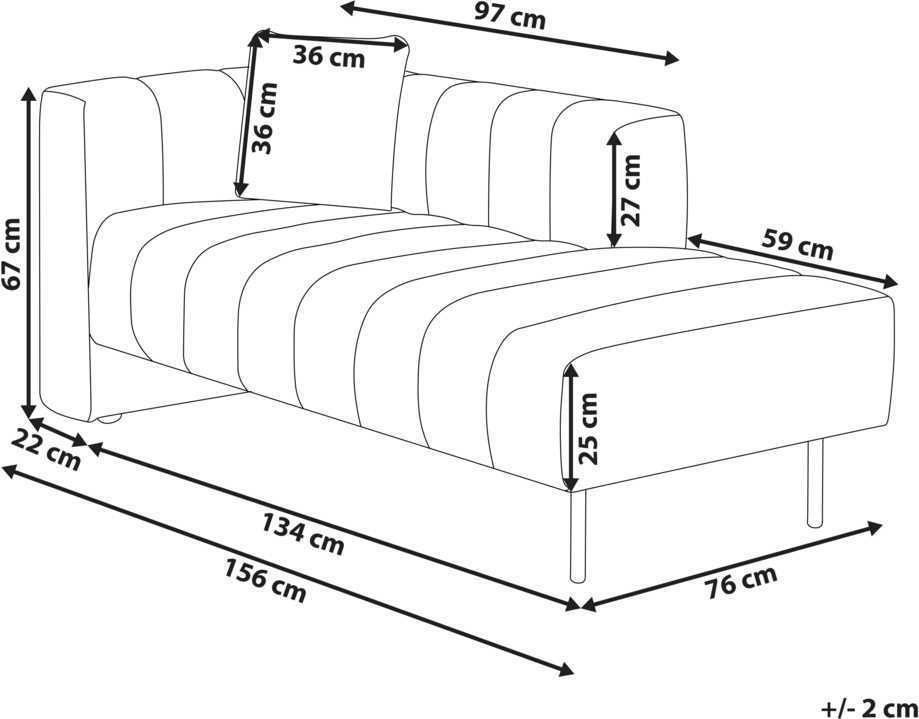 Sofa Beliani Kairysis gultas LANNILS kreminės spalvos