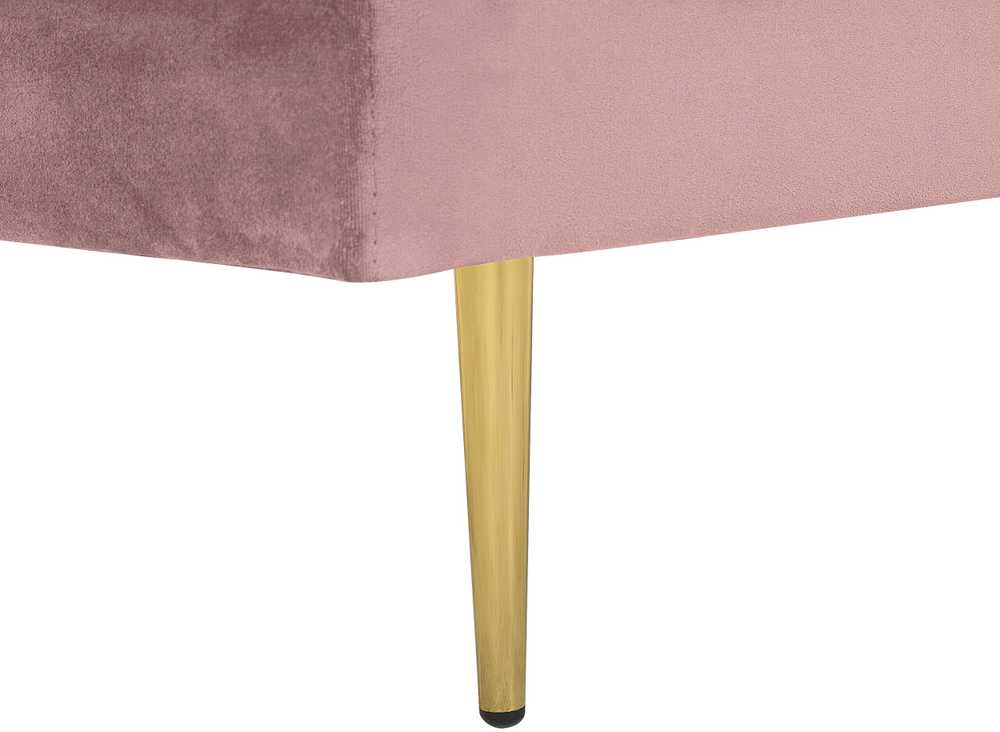 Sofa Beliani Kairinis szezlongas MIRAMAS, rožinis veliūras