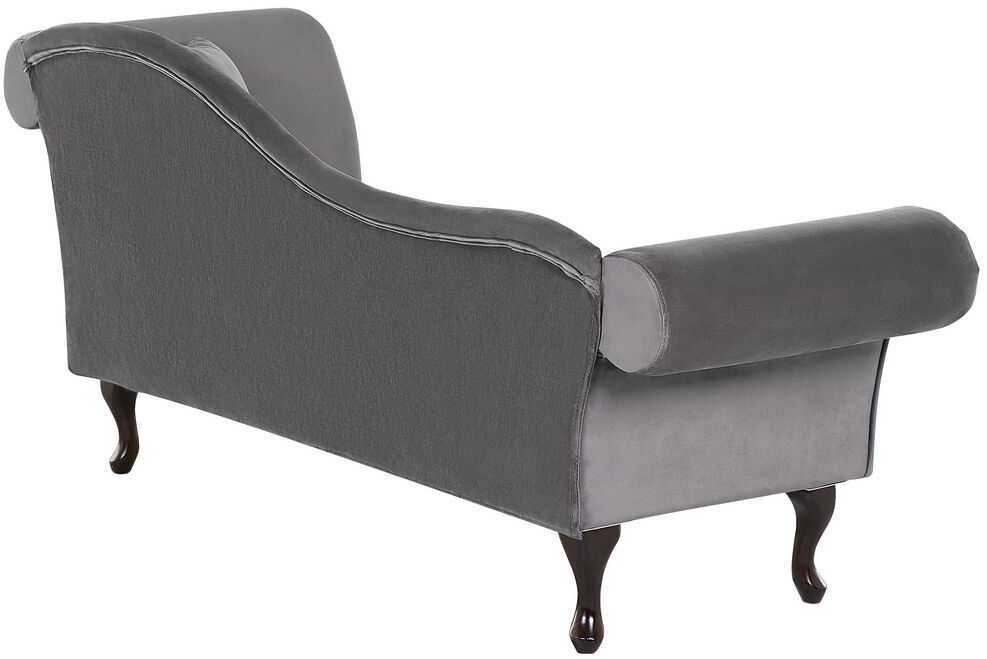 Sofa Beliani Dešininis gultas LATTES veliūrinis pilkas