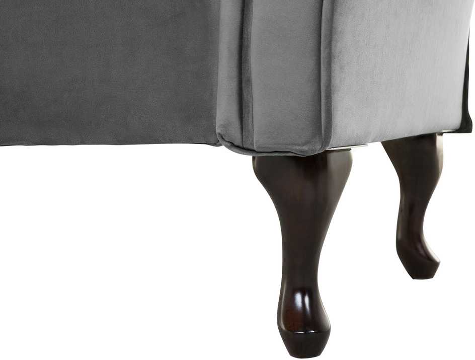 Sofa Beliani Dešininis gultas LATTES veliūrinis pilkas
