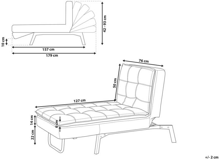 Sofa Beliani Šezlongas LOIRET, veliūrinis, lazurito spalvos