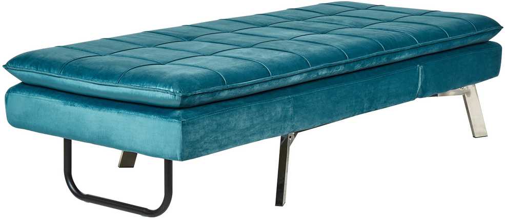 Sofa Beliani Šezlongas LOIRET, veliūrinis, lazurito spalvos