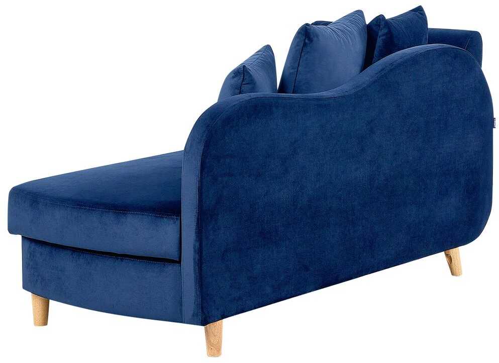 Sofa Beliani Kairinis gultas MERI su daiktadėže, tamsiai mėlynas veliūras