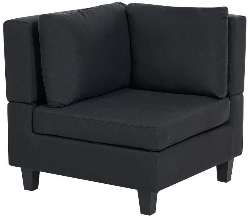 Beliani Modulinė sofa UNSTAD 4 asmenims, kairinė, juoda