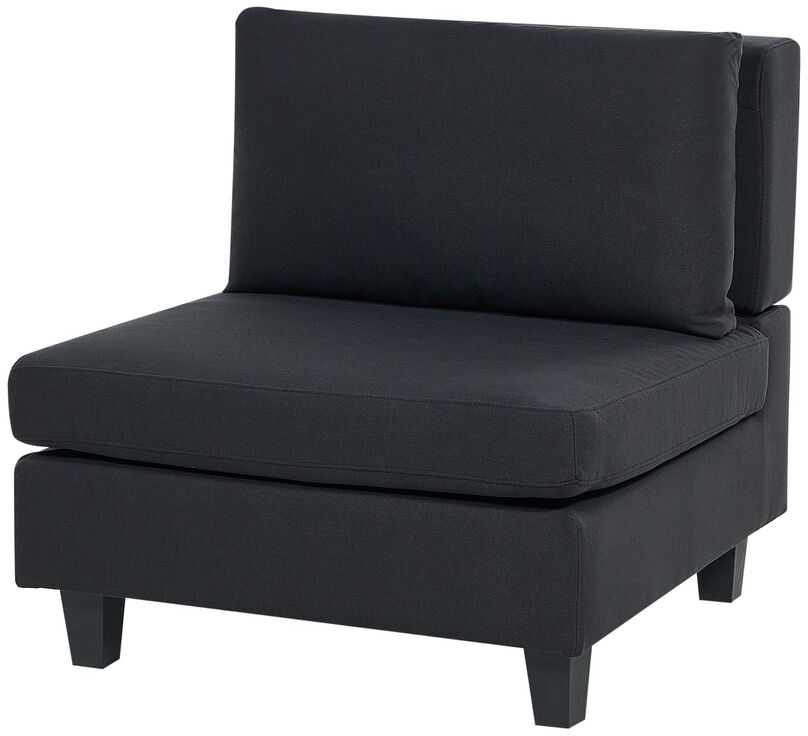 Beliani Modulinė sofa UNSTAD 4 asmenims, kairinė, juoda