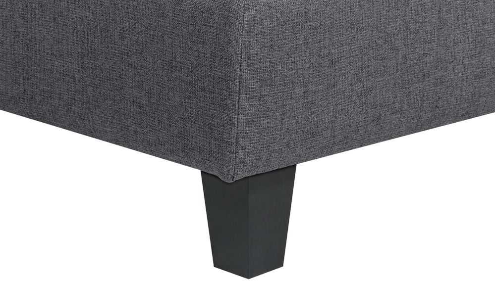 Beliani 5 vietų modulinė sofa UNSTAD Kairinė tamsiai pilka su otomane