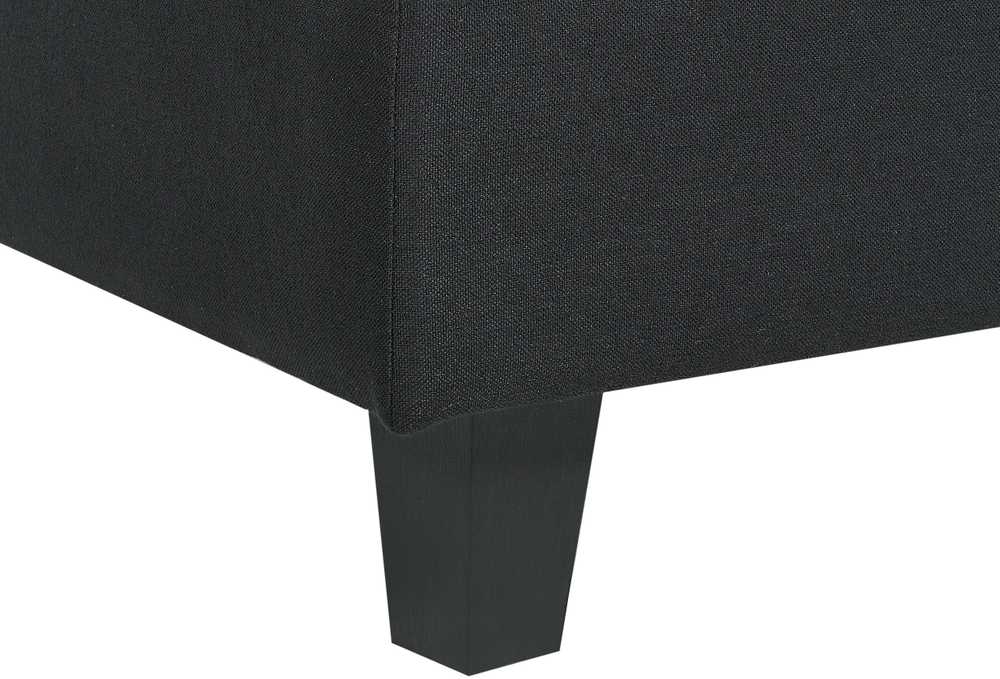 Beliani 5 vietų modulinė kampinė sofa UNSTAD kairinė, juoda