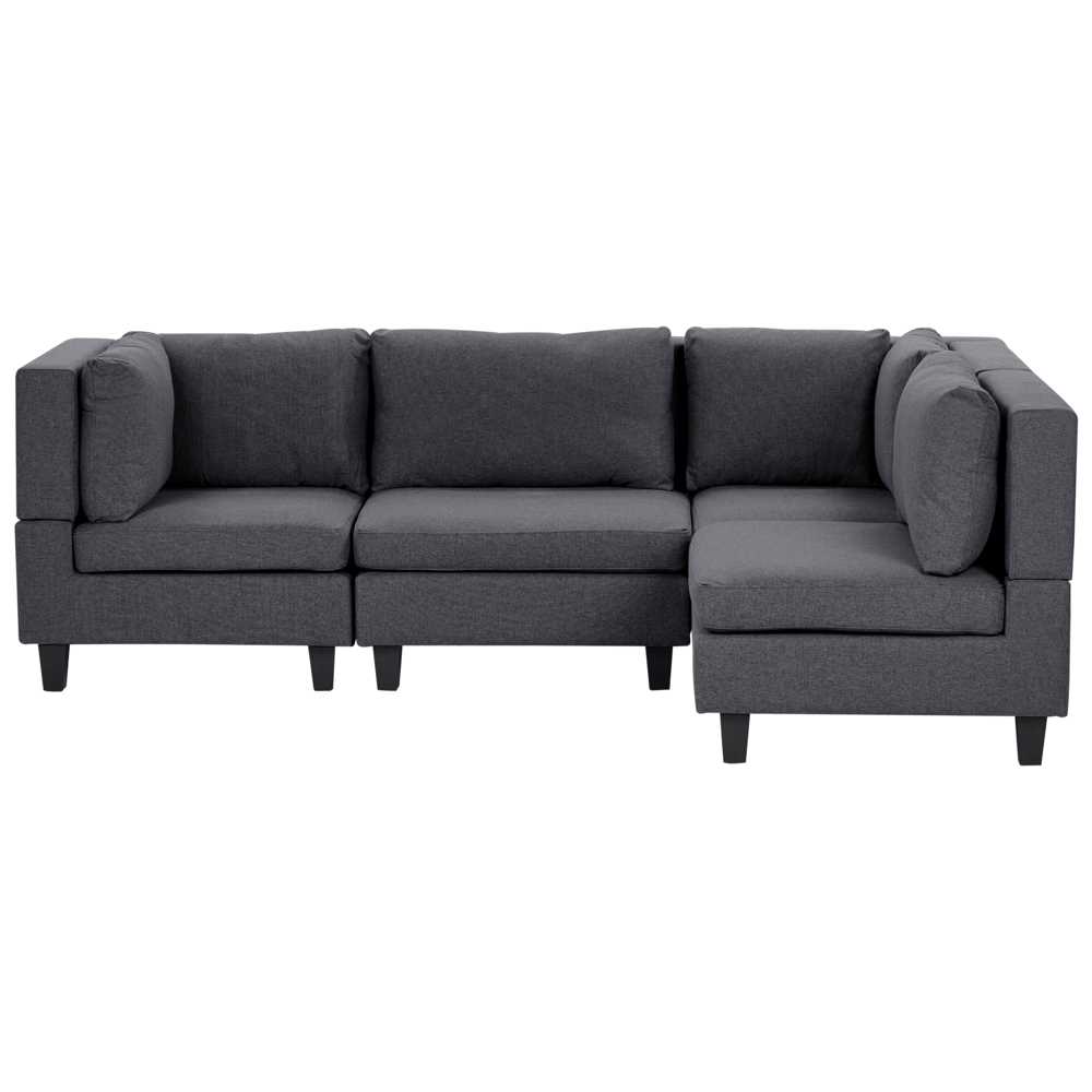 Sofa Beliani Modulinis 4 vietų kampas UNSTAD kairinis tamsiai pilkas