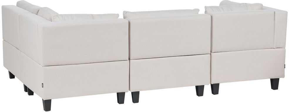 Beliani Modulinė 4 vietų kampinė sofa UNSTAD, kairinė, šviesiai smėlio spalvos