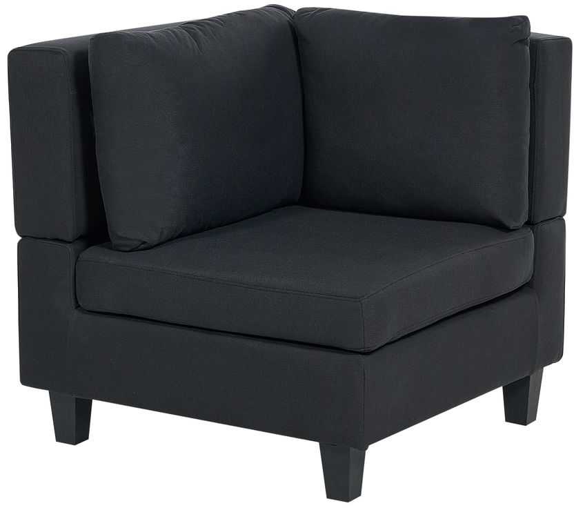 Beliani Modulinė sofa UNSTAD 4 asmenims, kairinė, juoda