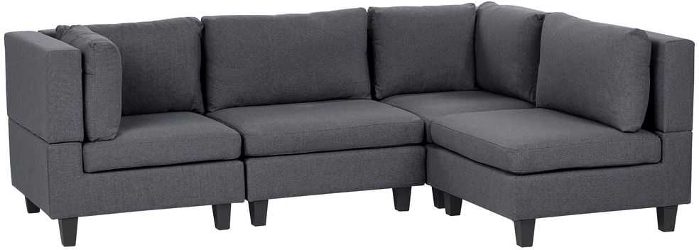 Sofa Beliani Modulinis 4 vietų kampas UNSTAD kairinis tamsiai pilkas