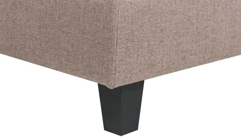 Beliani Modulinė 5 vietų sofa UNSTAD Kairinė Ruda su otomane