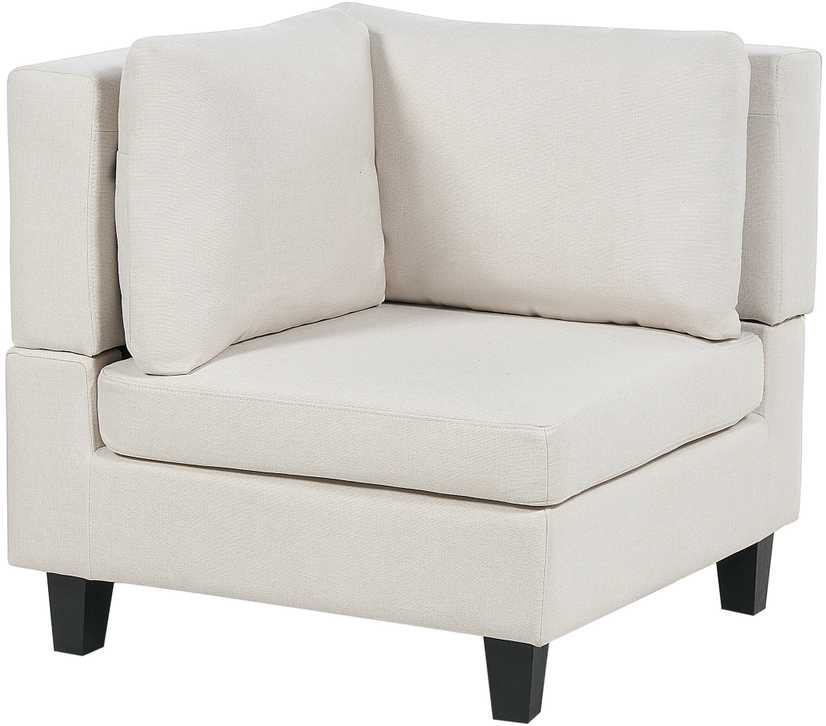 Beliani Modulinė 5 vietų kampinė sofa UNSTAD kairinė, šviesiai smėlio spalvos