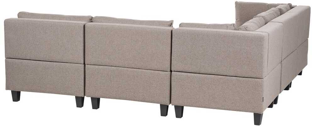 Beliani Modulinė 5 vietų sofa UNSTAD Dešininė Ruda