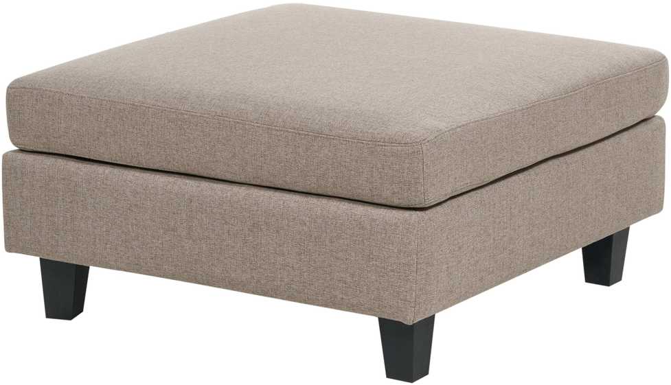 Beliani 4 vietų modulinė kampinė sofa UNSTAD dešininė, ruda su otomanu