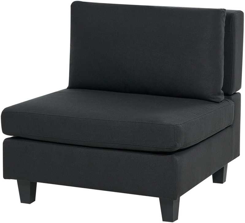 Beliani Modulinė 5 vietų sofa UNSTAD dešininė, juoda