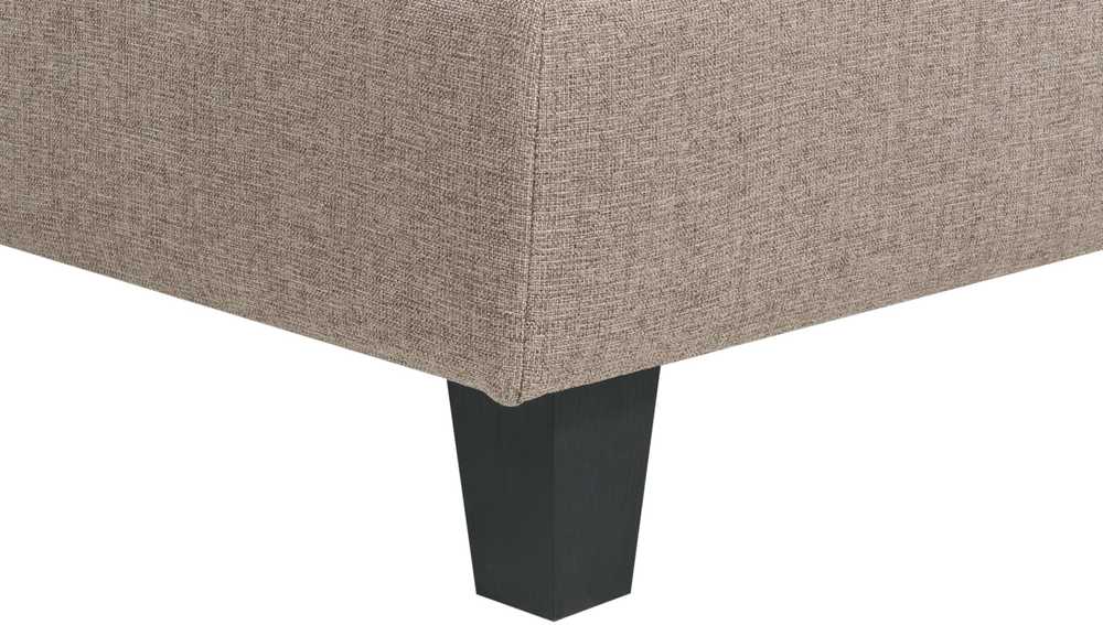 Beliani 5 vietų modulinė sofa UNSTAD, dešininė, ruda, su otomanu