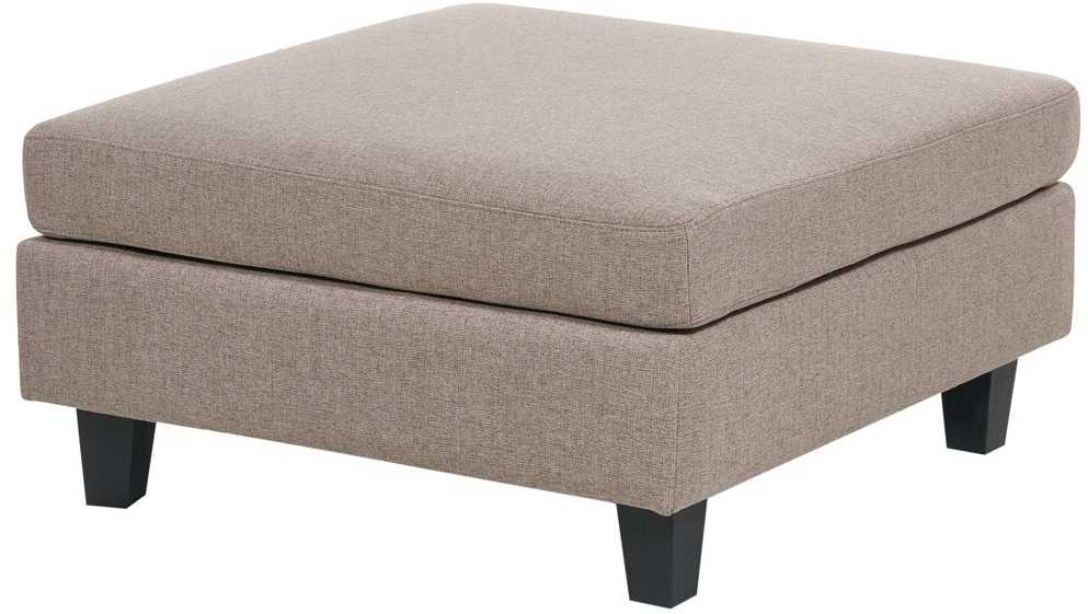 Beliani 5 vietų modulinė sofa UNSTAD, dešininė, ruda, su otomanu