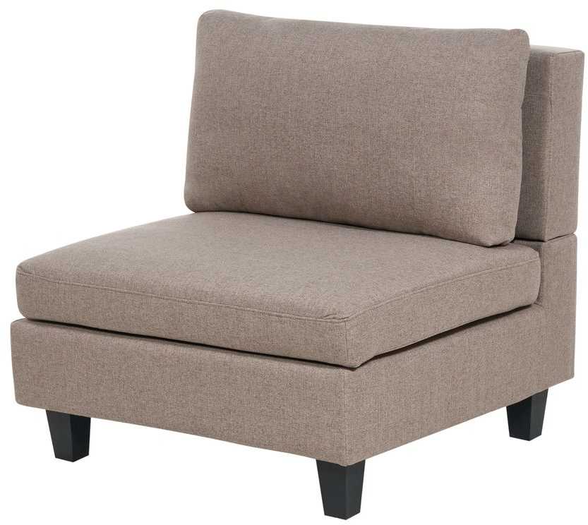 Beliani 5 vietų modulinė sofa UNSTAD, dešininė, ruda, su otomanu