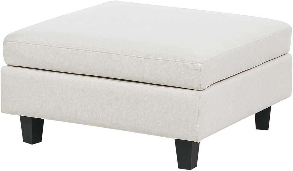 Beliani 5 vietų modulinė kampinė sofa UNSTAD Dešininė Šviesiai smėlio spalvos su otomanu