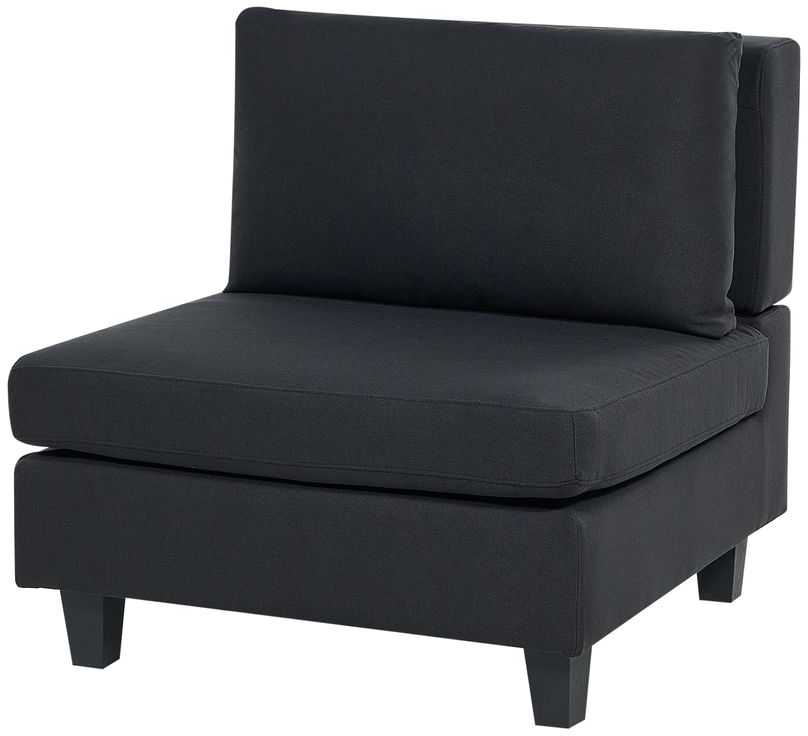 Beliani Modulinė 5 vietų sofa UNSTAD dešininė, juoda