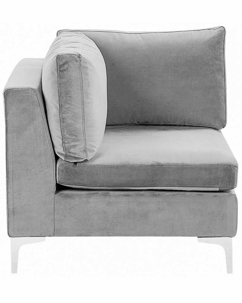 Sofa Beliani Kampinis modulis EVJA, pilkas veliūras