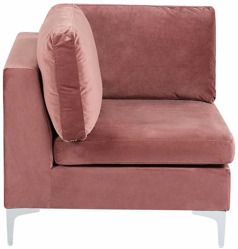 Sofa Beliani Kampinis modulis EVJA, rožinis veliūras