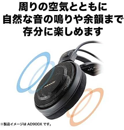 Audiofilinės ausinės Audio-Technica ATH-AD900X High-Fidelity Open-Back Headphones, juodos