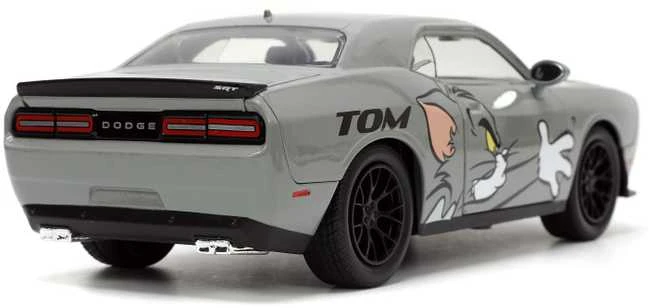 Automobilio modelis Tom and Jerry Dodge Challenger Hellcat + figūrėlė Jerry 1/24 JADA, 20 cm