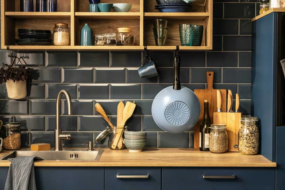 Ballarini Caprera Wok 28 cm mėlynas