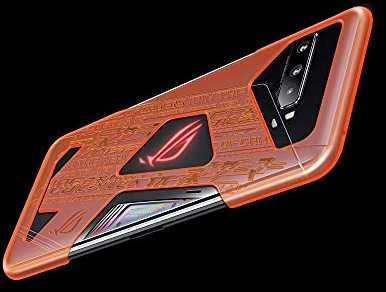 Dėklas Asus Rog Neon Aero Case ZS661KS Pusiau skaidrus su oranžiniu